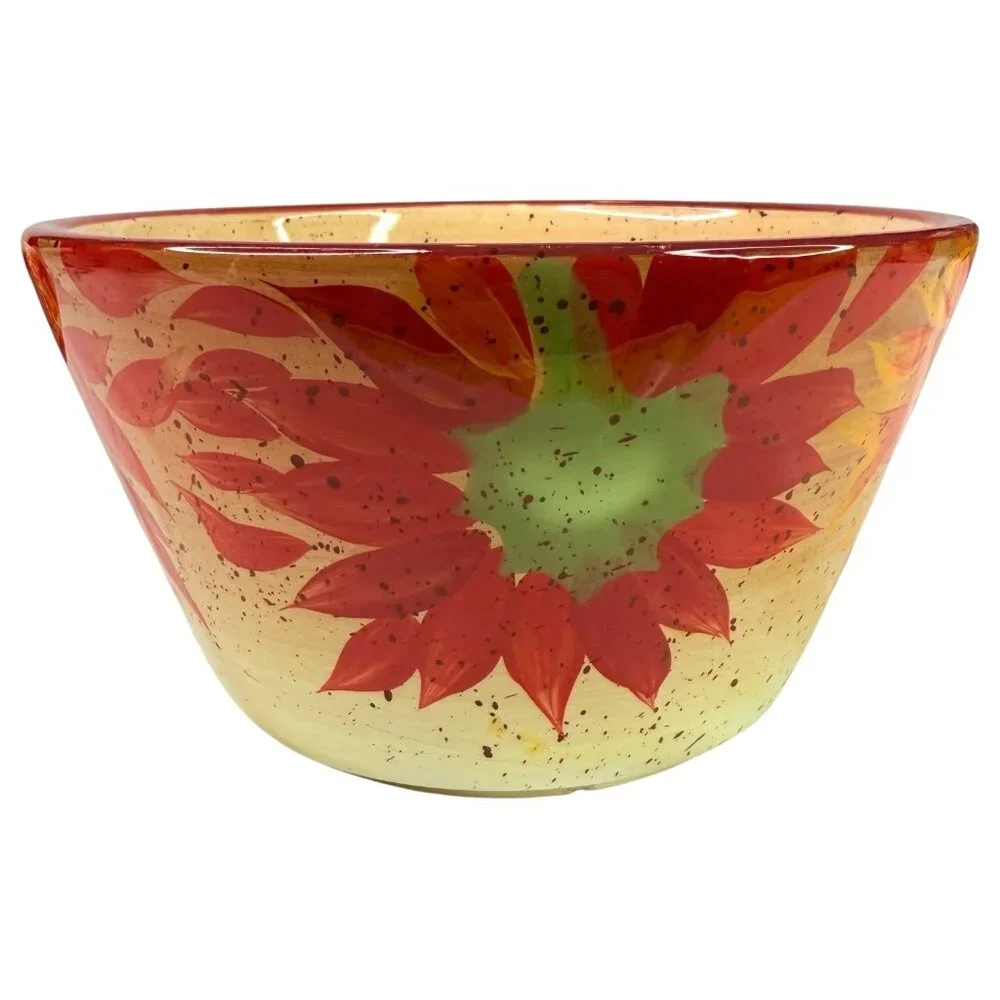 Pfaltzgraff Evening Sun Sunflower Bowl Set Of 2 Hand Painted Soup Cereal Ceramic